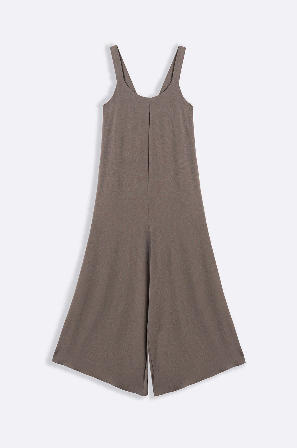 TAUPE SLINKY STRETCH JUMPSUIT
