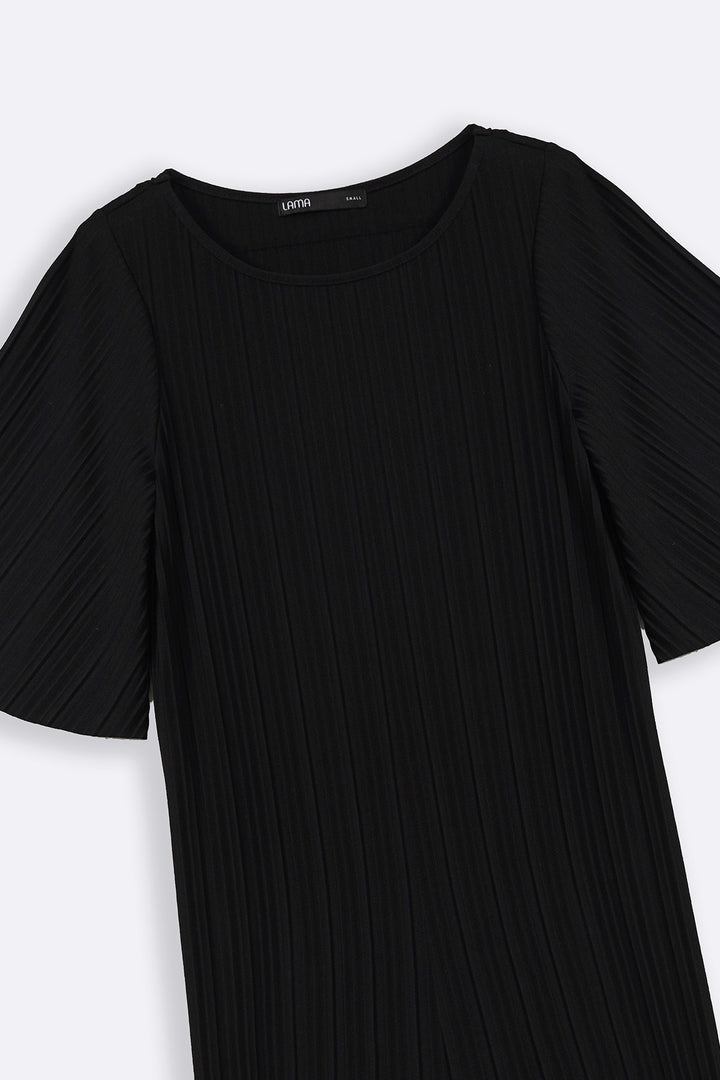 BLACK CONTOUR MAXI DRESS