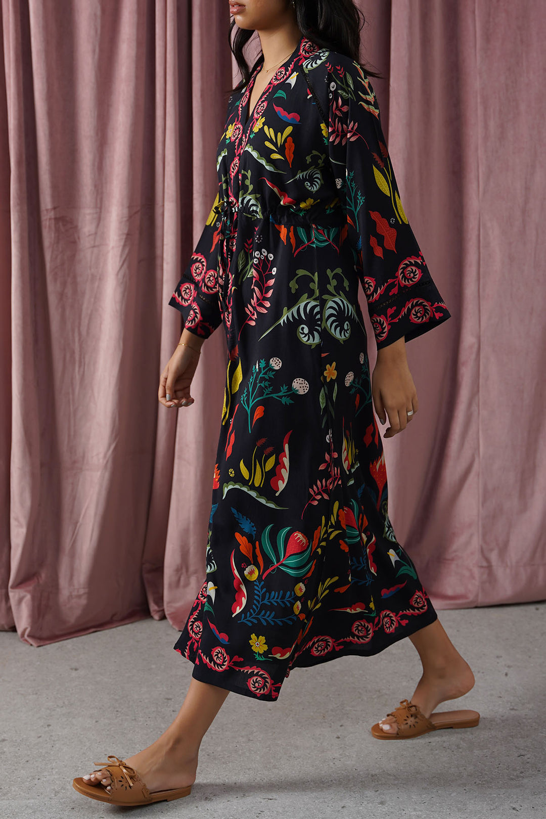 BLACK MAORI LONG DRESS