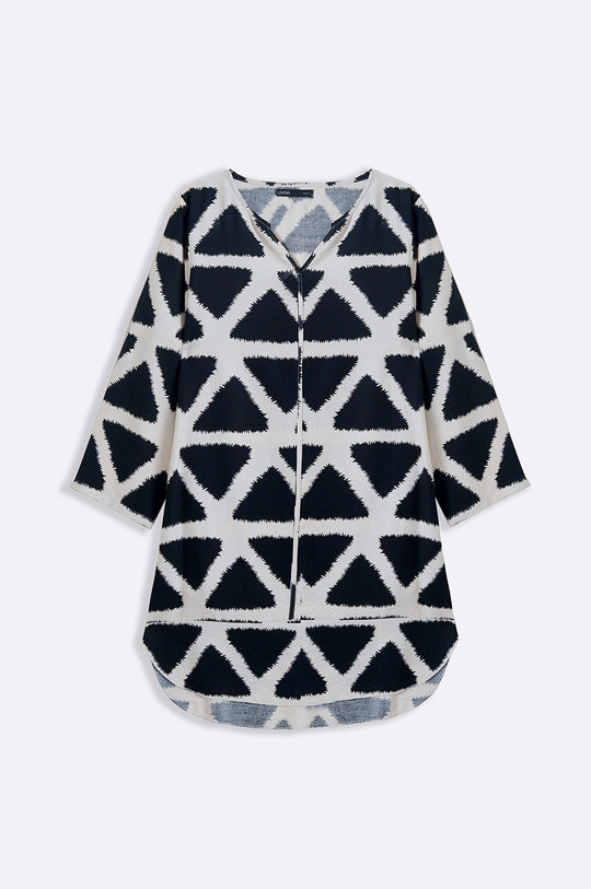 BLACK TRIPTYCH TUNIC