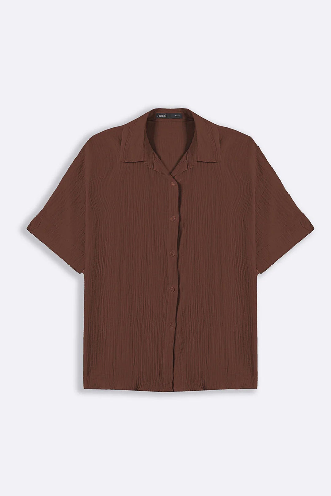 BROWN ORGANIC MUSLIN SHIRT