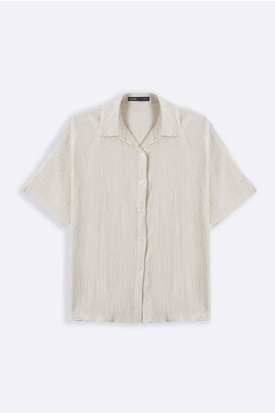 WHITE ORGANIC MUSLIN SHIRT