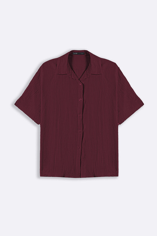 WINE ORGANIC MUSLIN SHIRT