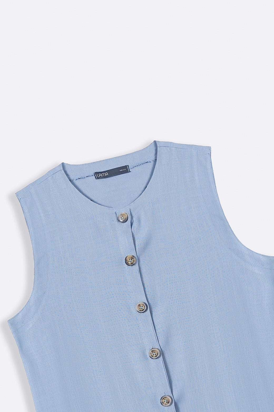 BLUE LINEN SAINT TROPEZ BLOUSE