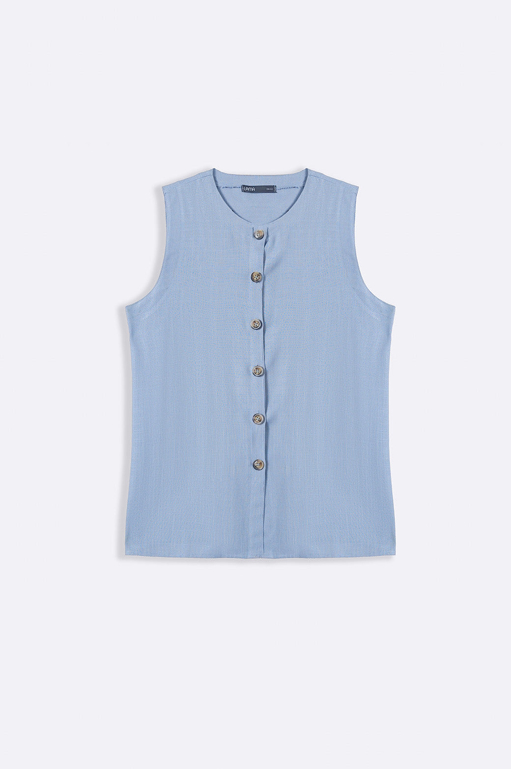 BLUE LINEN SAINT TROPEZ BLOUSE
