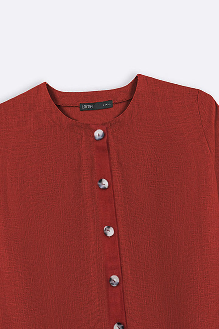 RUST LINEN BLOUSE