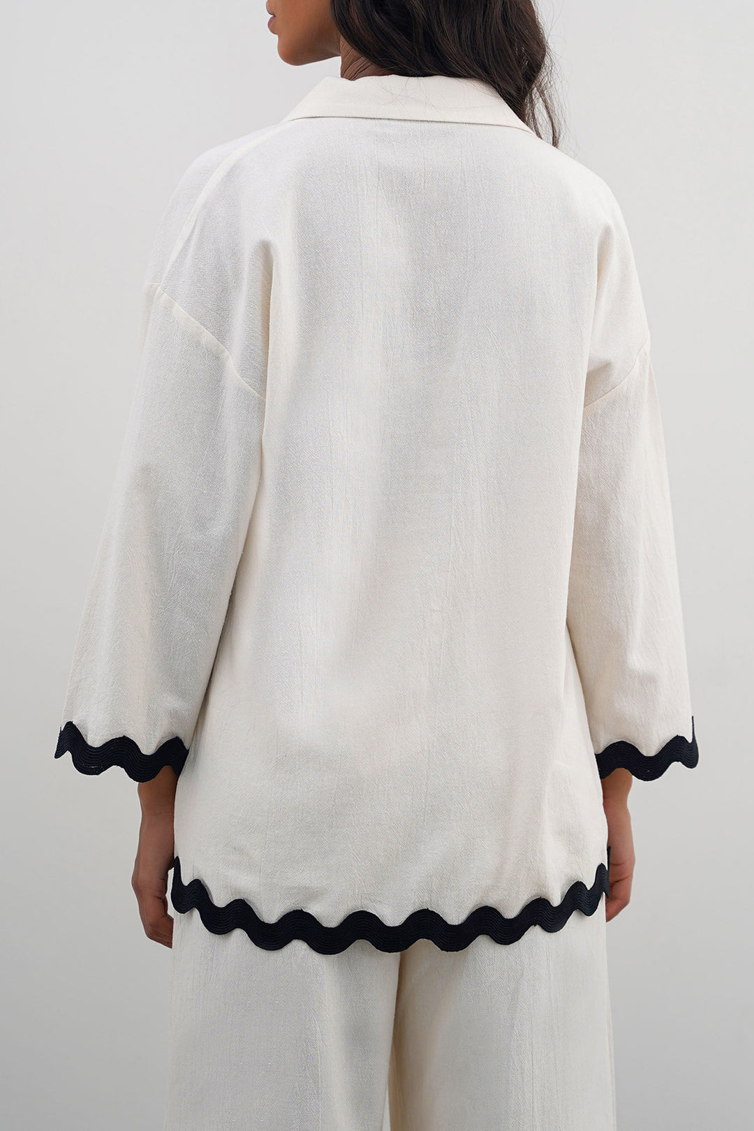 OFF WHITE RIC RAC COTTON SHIRT