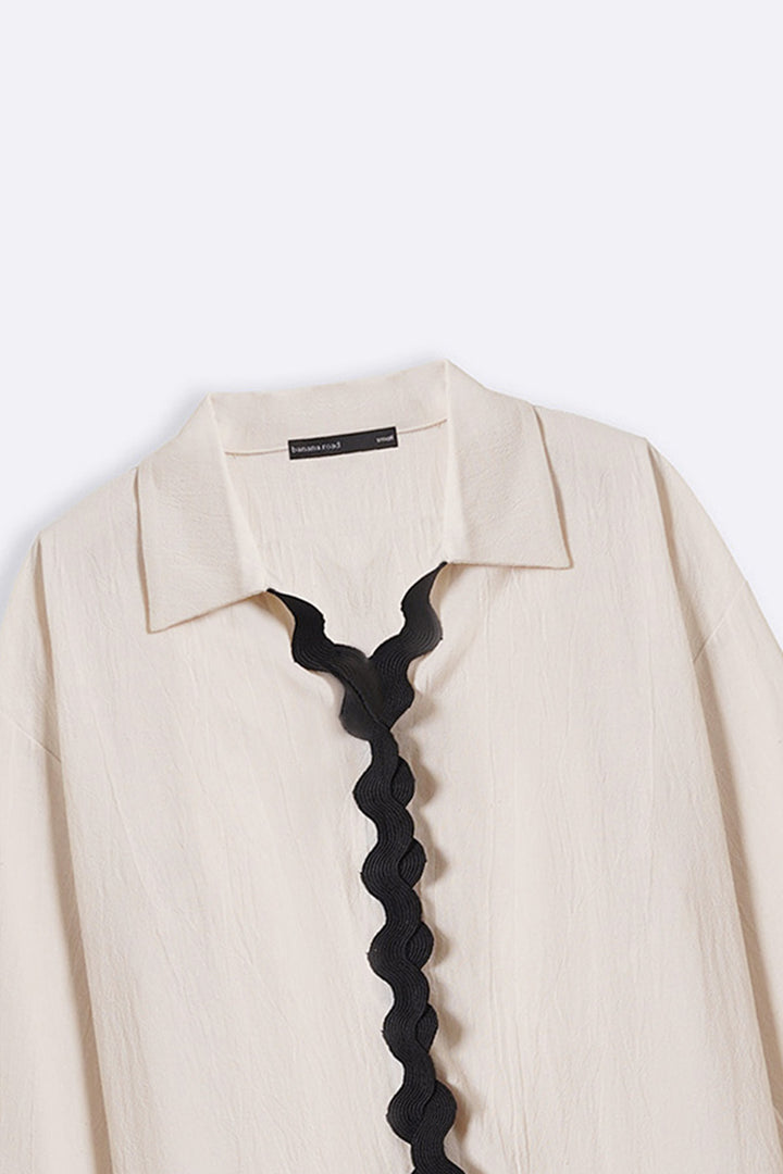 OFF WHITE RIC RAC COTTON SHIRT