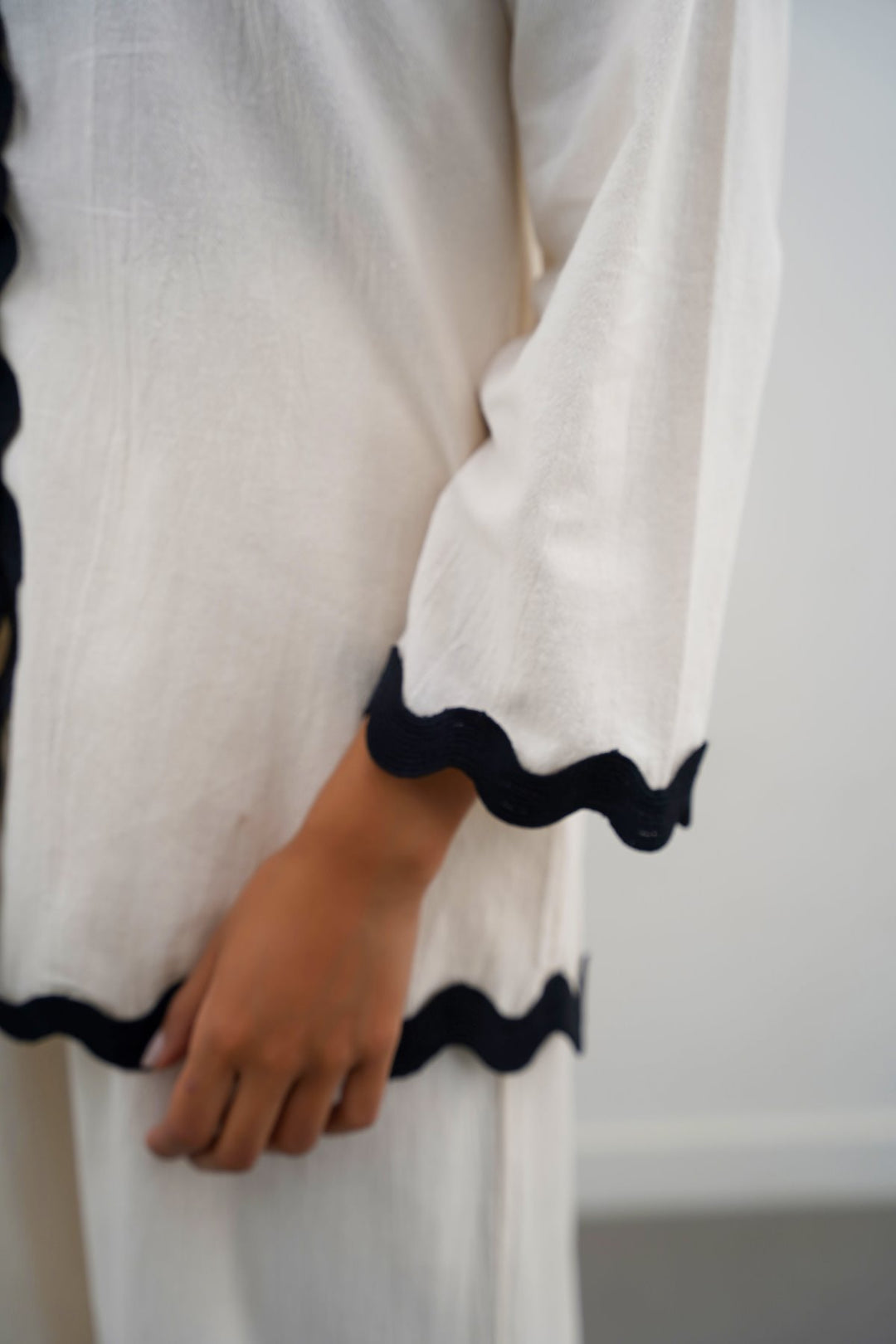 OFF WHITE RIC RAC COTTON SHIRT
