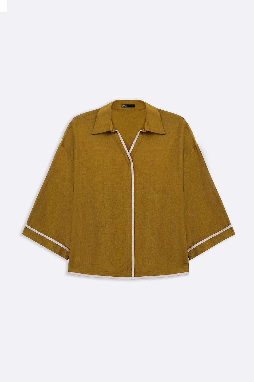 OLIVE CLOVER SILKY BLOUSE