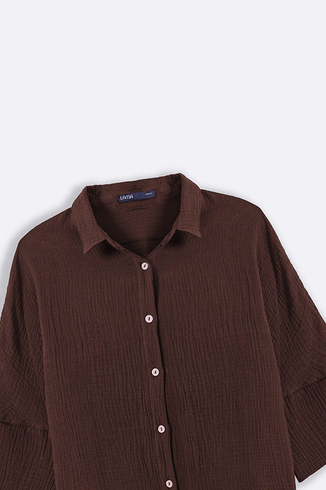 BROWN EVERYDAY MUSLIN SHIRT
