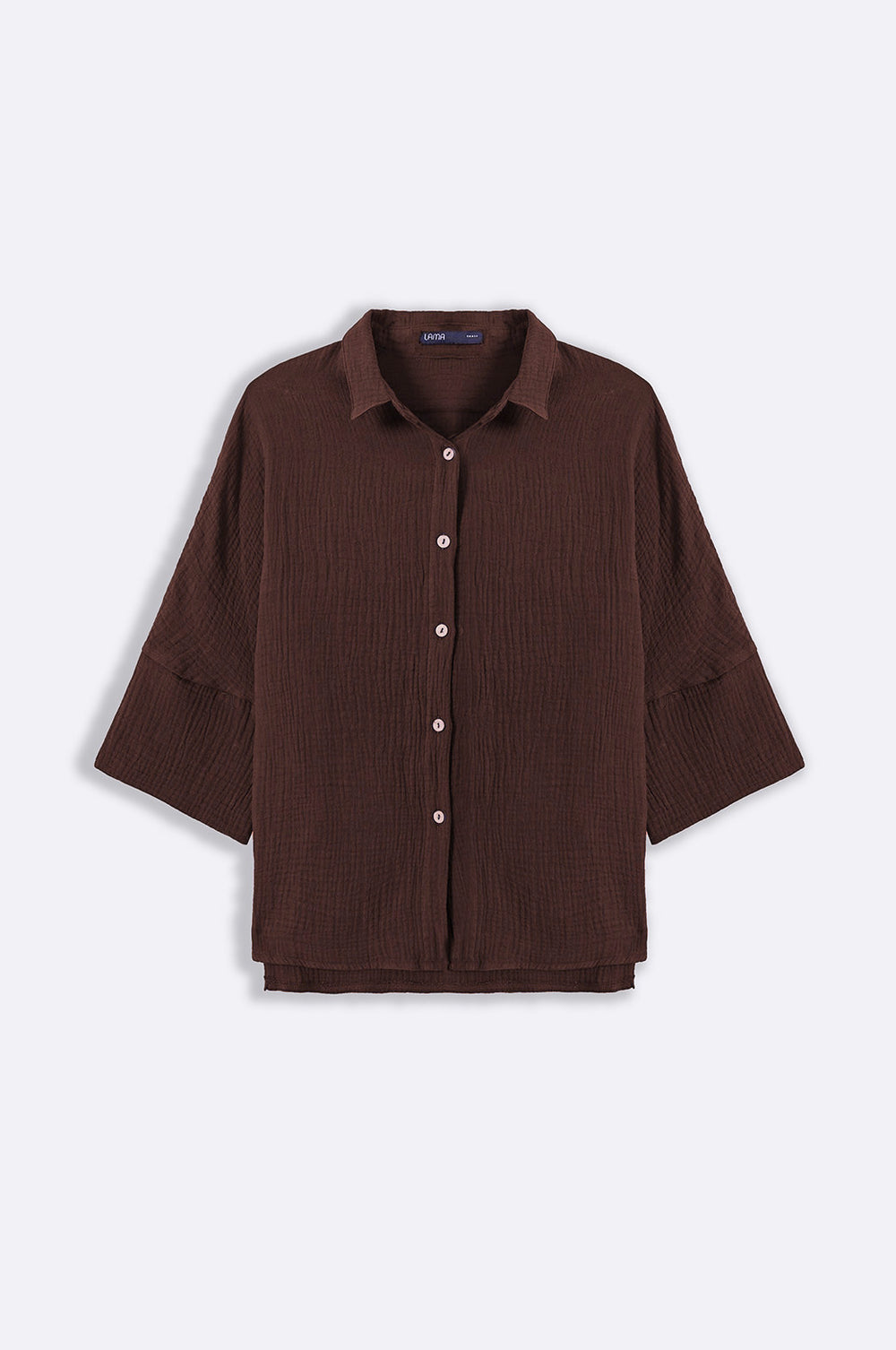 BROWN EVERYDAY MUSLIN SHIRT