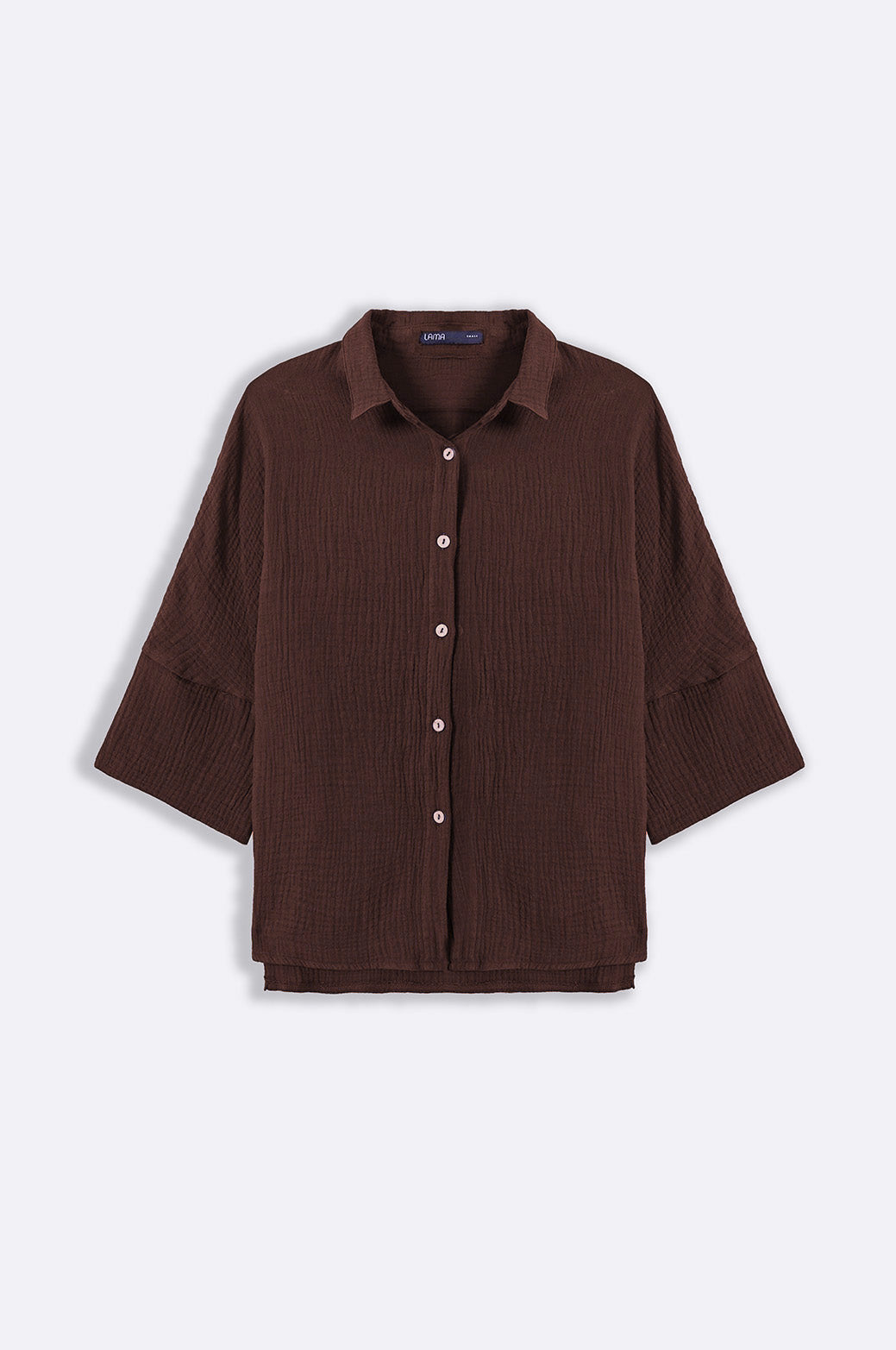 BROWN EVERYDAY MUSLIN SHIRT