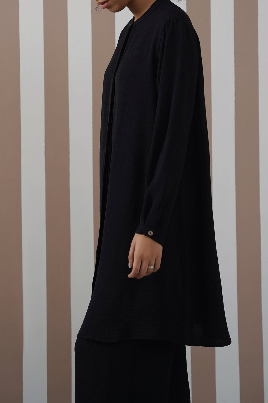 BLACK SLINKY LONG TUNIC