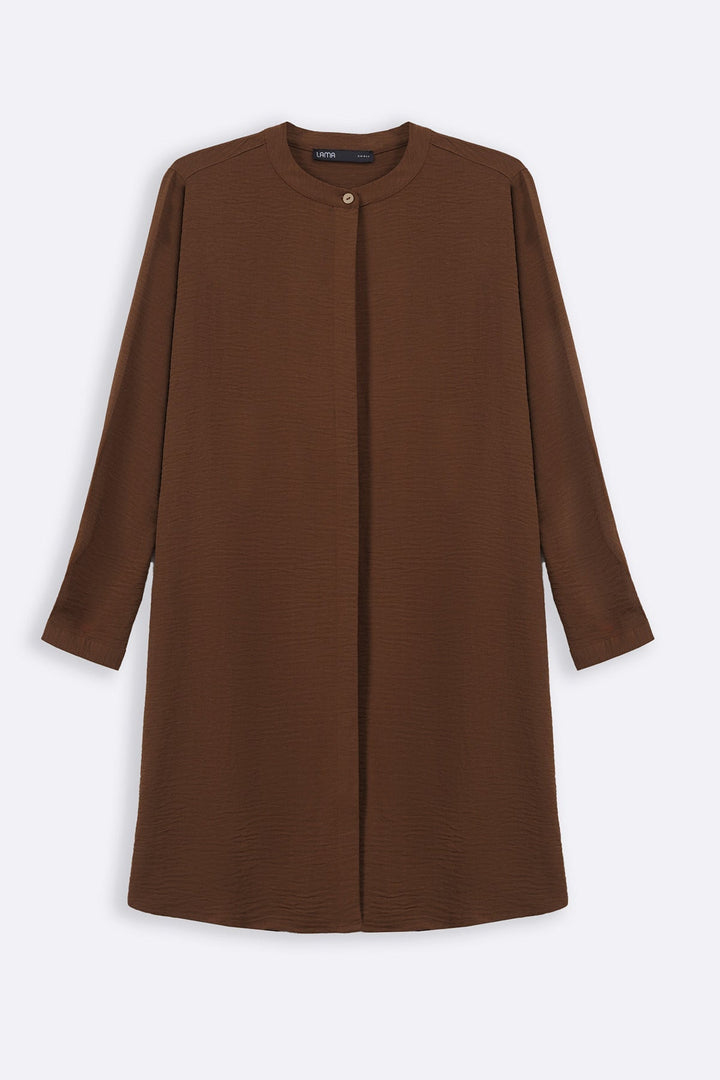 BROWN SLINKY LONG TUNIC