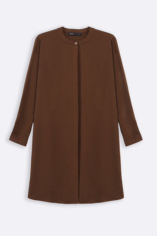BROWN SLINKY LONG TUNIC