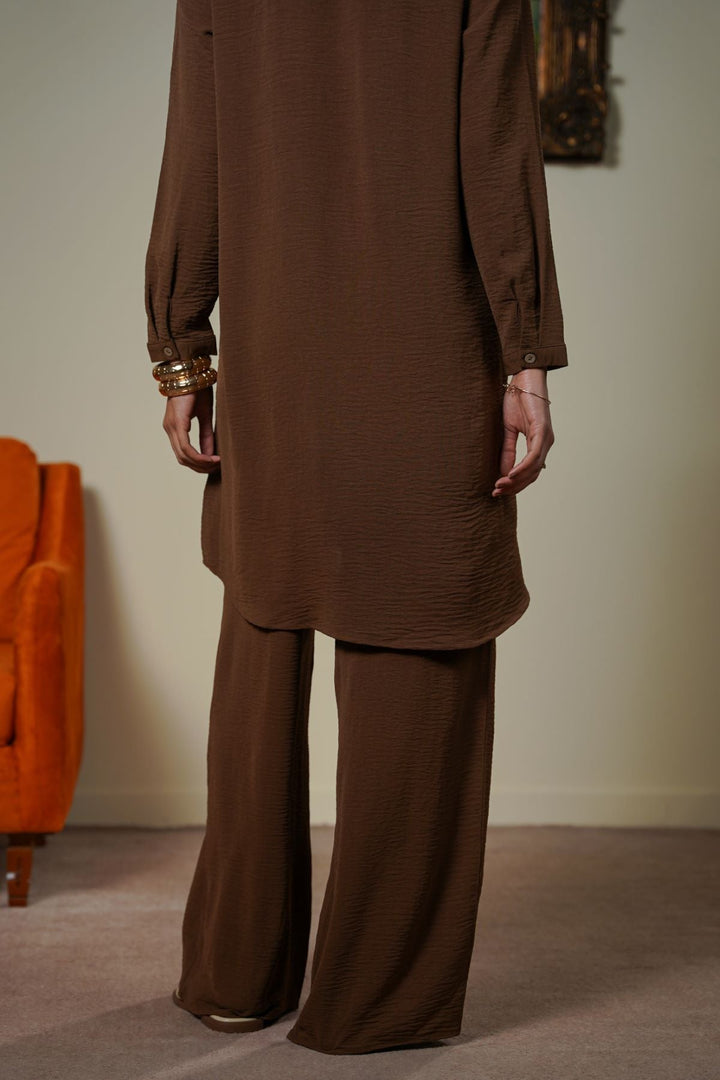 BROWN SLINKY LONG TUNIC