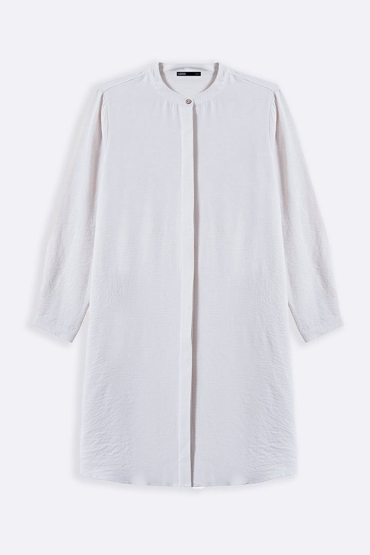 CREAM SLINKY LONG TUNIC