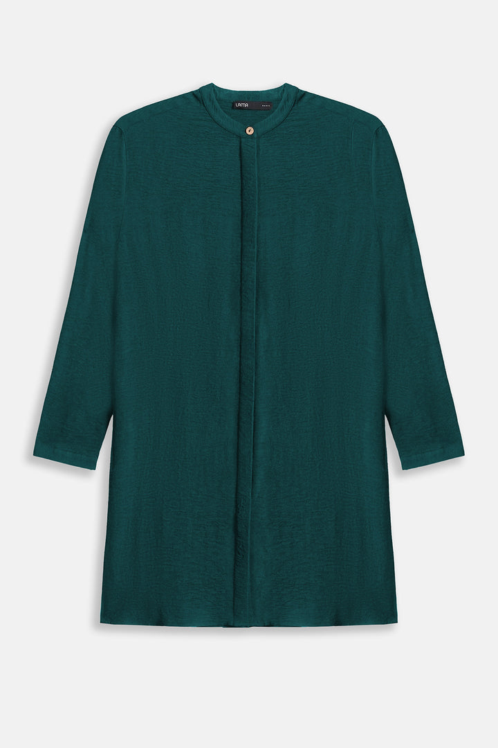 EMERALD GREEN SLINKY LONG TUNIC