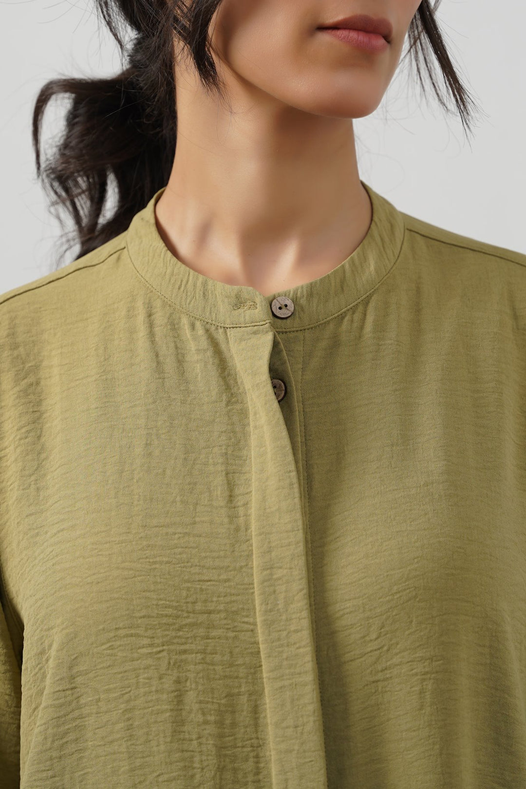 GREEN SLINKY LONG TUNIC