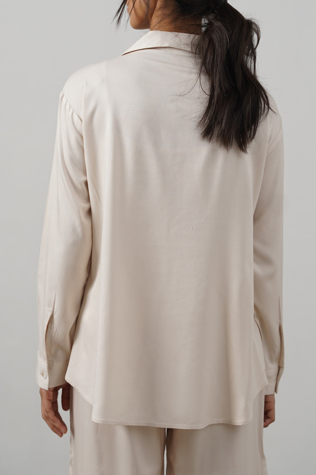 OFF WHITE WRAP BLOUSE SHIRT