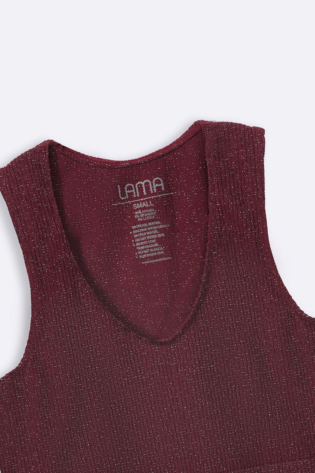 WINE SHIMMER TANK TOP