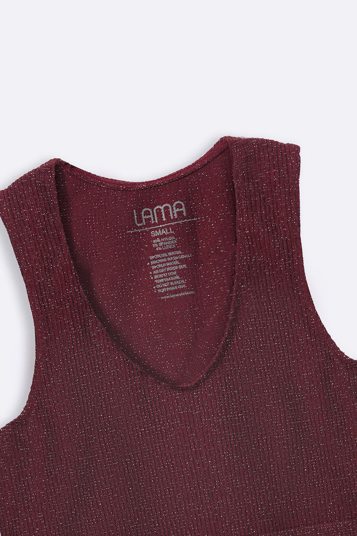 WINE SHIMMER TANK TOP