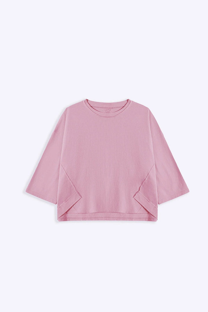 PASTEL PINK CUT-AND-SEW TEE