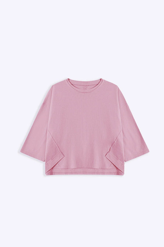 PASTEL PINK CUT-AND-SEW TEE