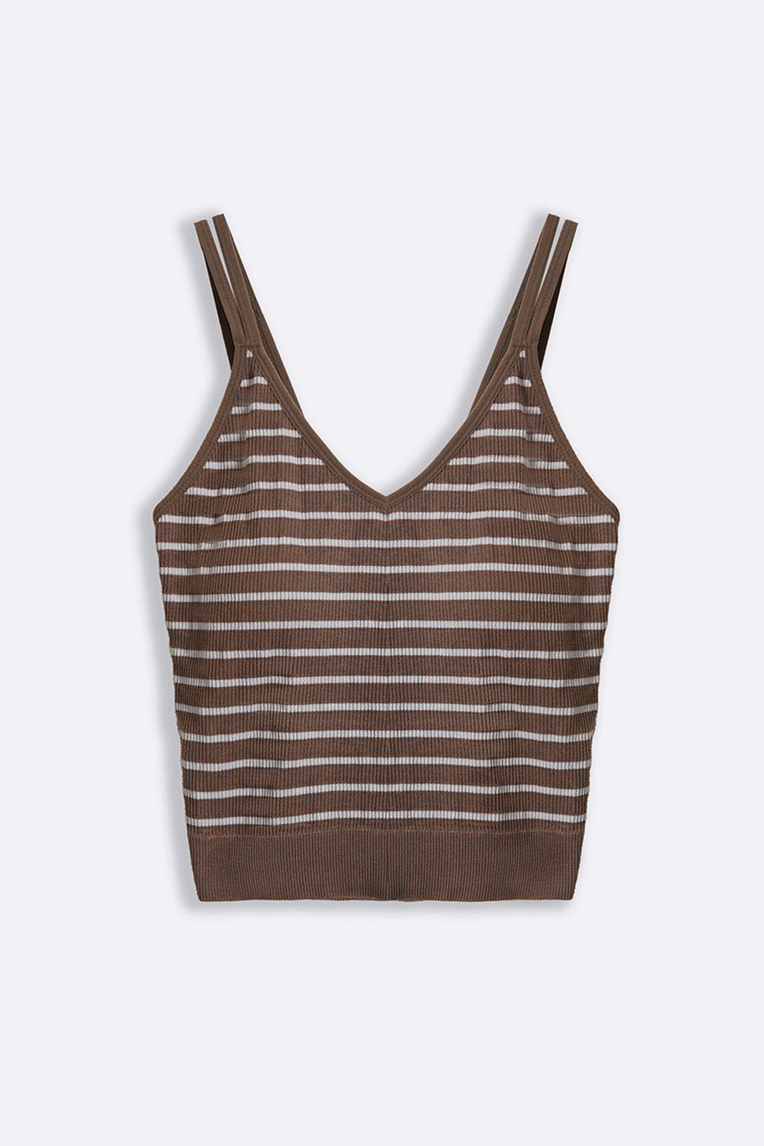 BROWN COMFORT BRA TANK TOP