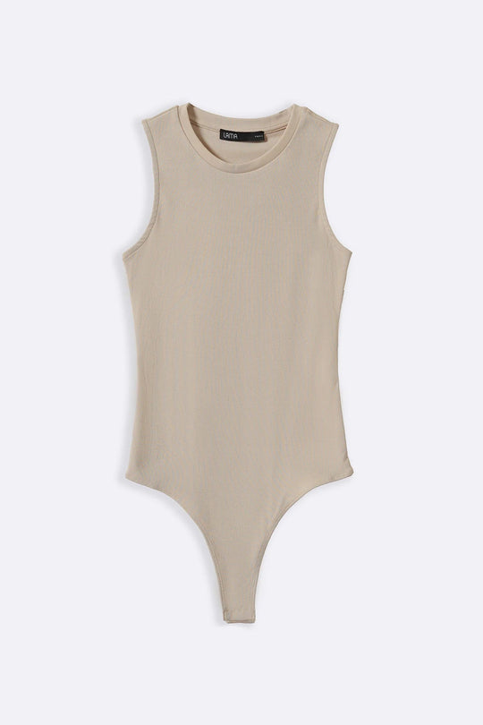 NUDE COTTON BODYSUIT