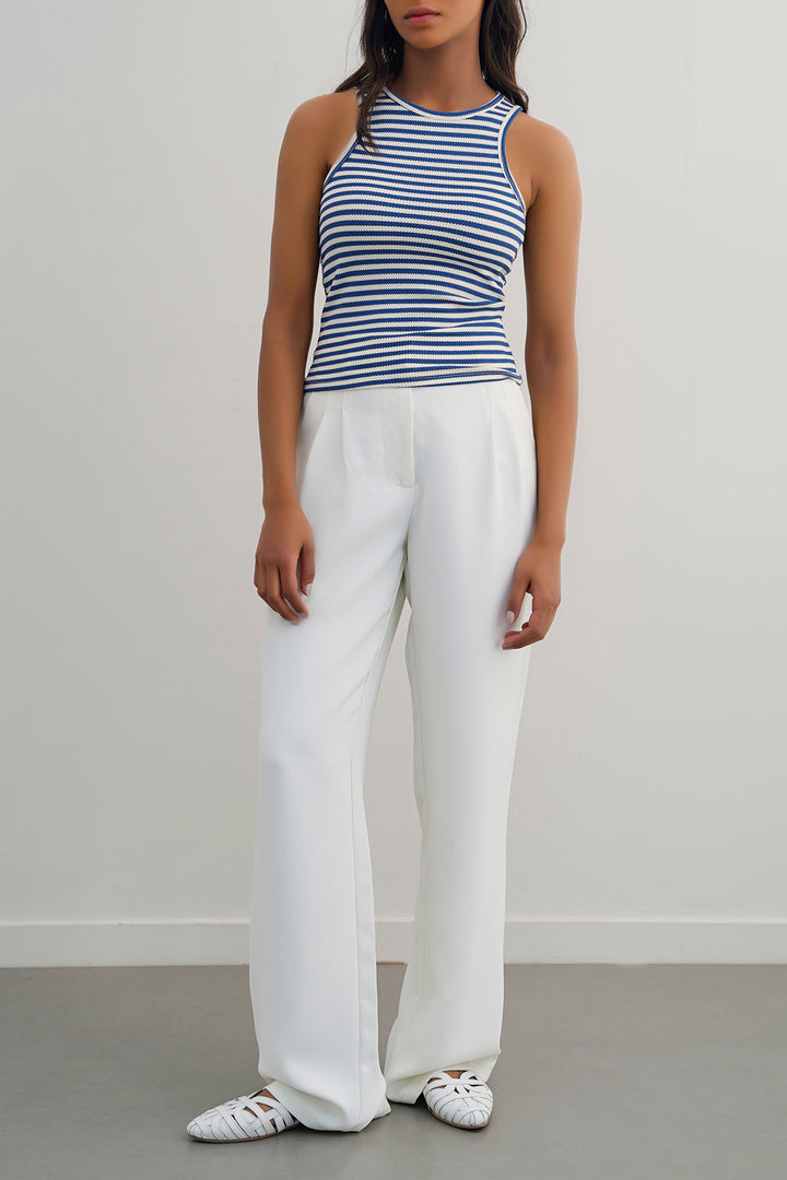 BLUE STRIPED TANK TOP