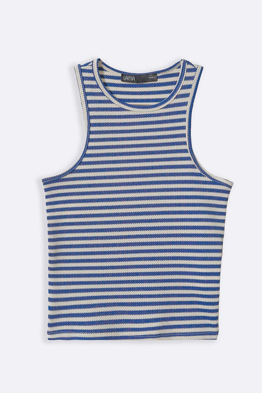 BLUE STRIPED TANK TOP