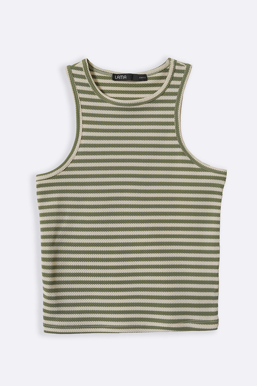 GREEN STRIPED TANK TOP