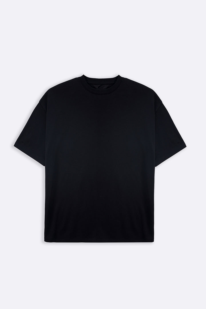 BLACK LYOCELL COTTON TEE