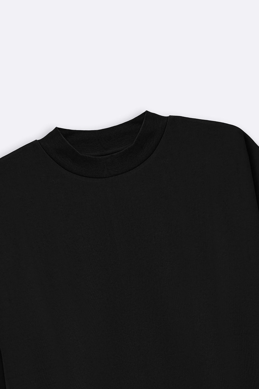 BLACK HIGH CREW TEE