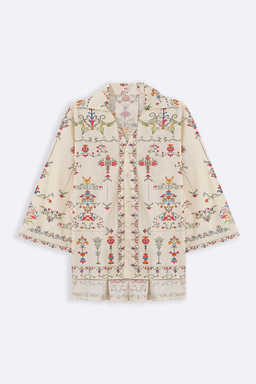 BEIGE ANDALUSIA COTTON SHIRT