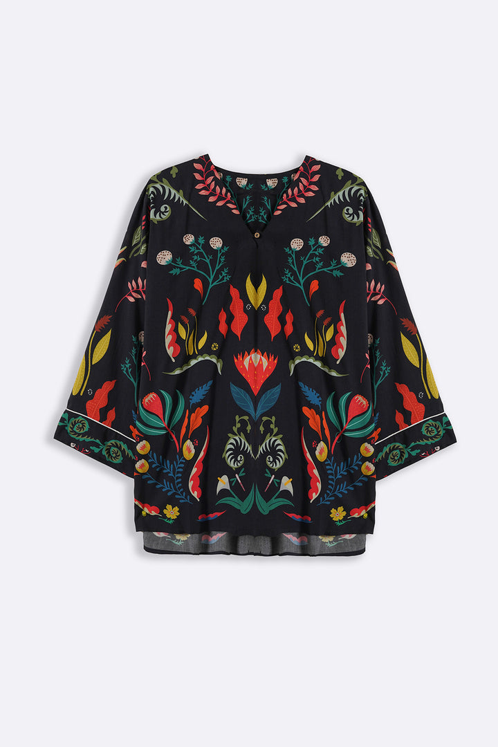 BLACK MAORI FOREST SHIRT