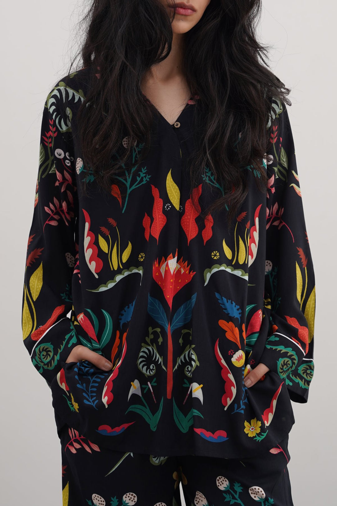 BLACK MAORI FOREST SHIRT