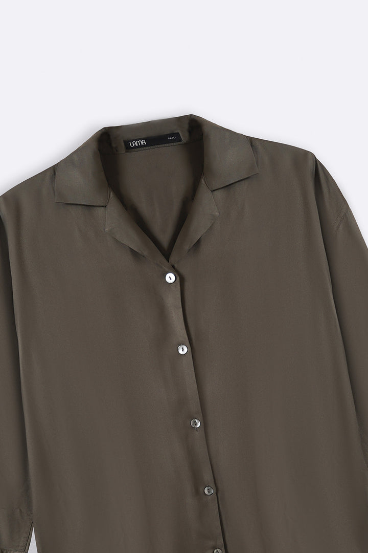 OLIVE TWILL BASIC TUNIC