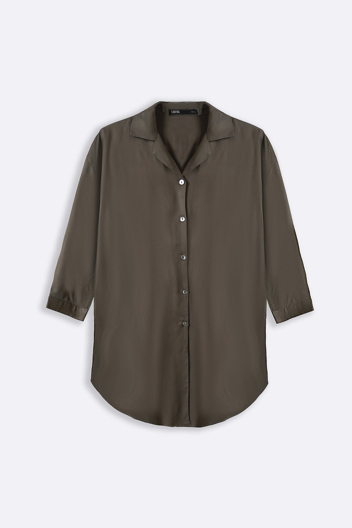 OLIVE TWILL BASIC TUNIC