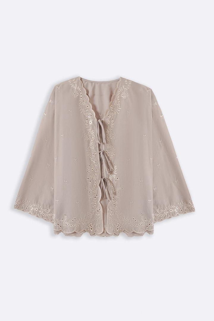 GREY PARADISE EMBROIDERED SHIRT