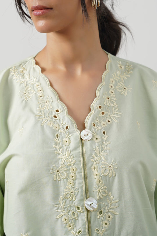GREEN LEMON EMBROIDERED SHIRT