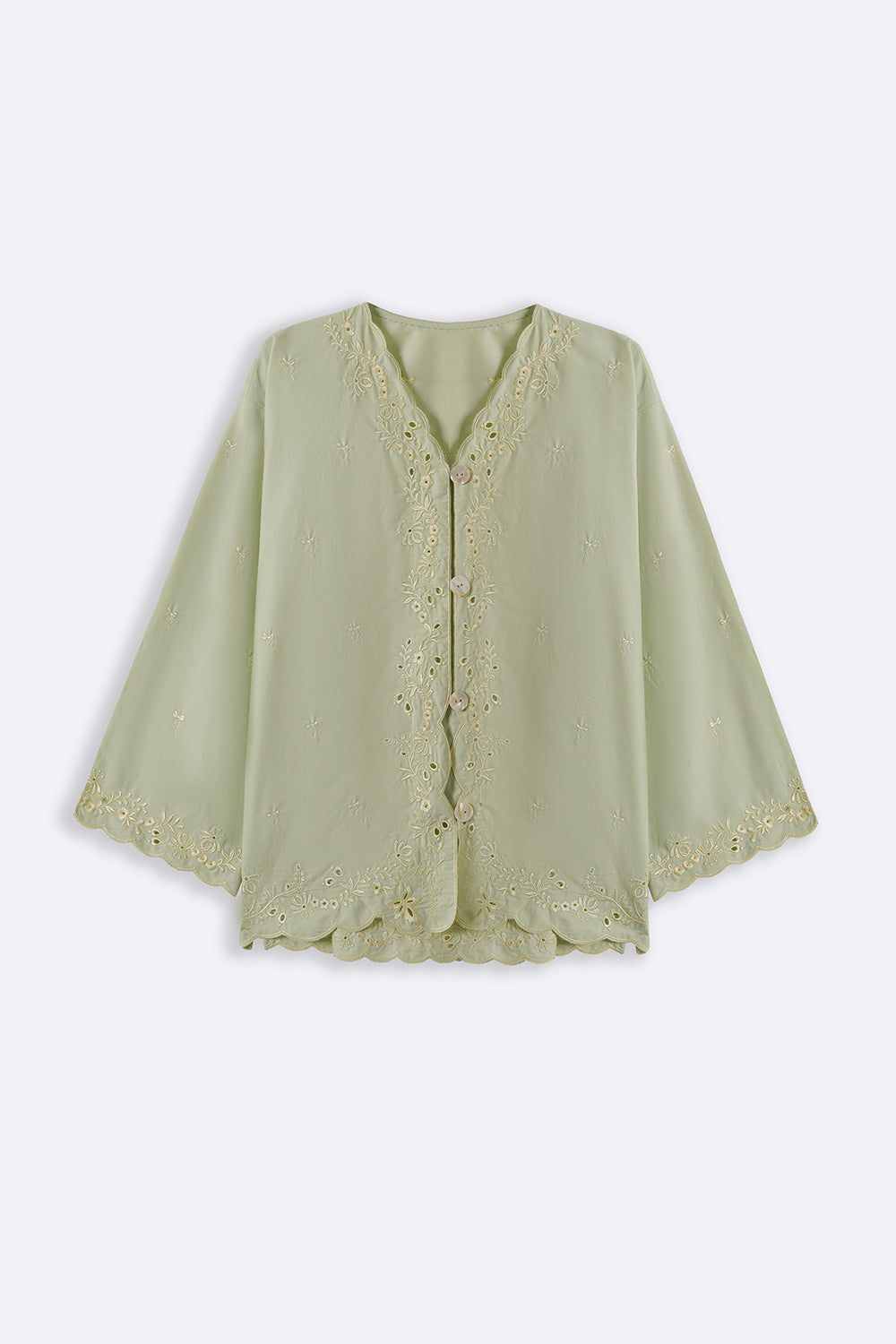 GREEN LEMON EMBROIDERED SHIRT