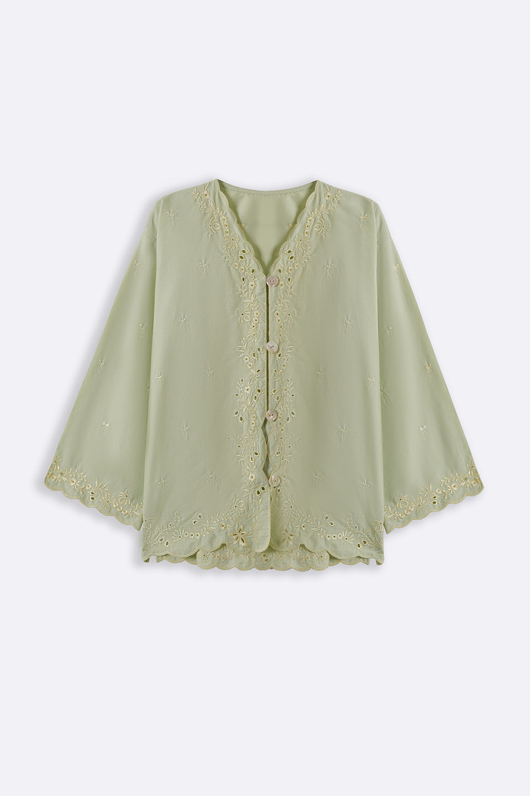 GREEN LEMON EMBROIDERED SHIRT