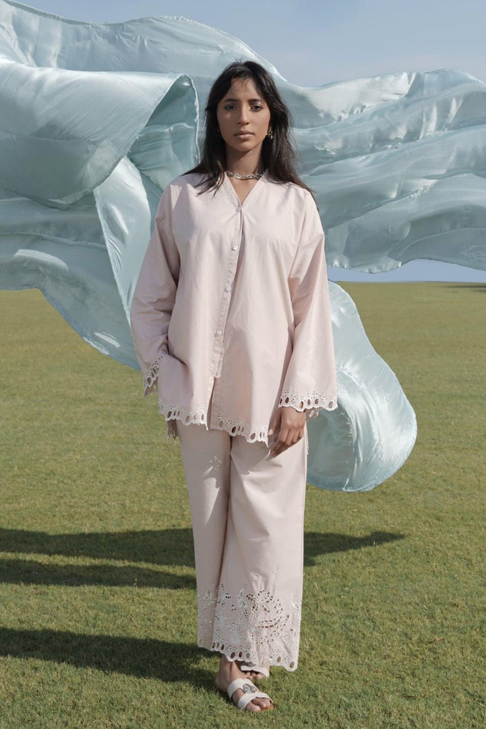 PINK WILD BALLERINA CUTWORK SHIRT