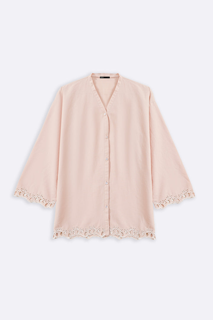 PINK WILD BALLERINA CUTWORK SHIRT