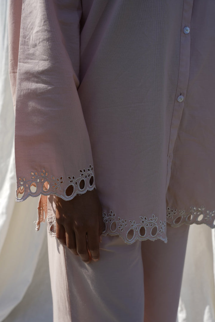 PINK WILD BALLERINA CUTWORK SHIRT