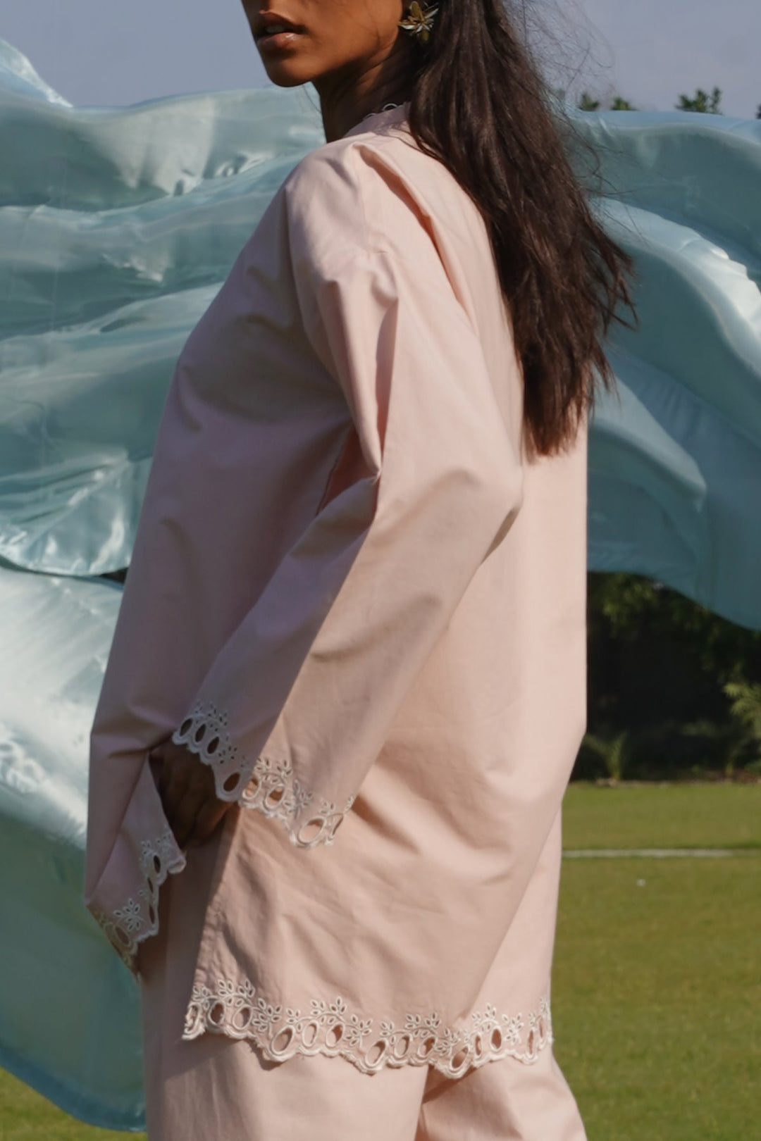 PINK WILD BALLERINA CUTWORK SHIRT