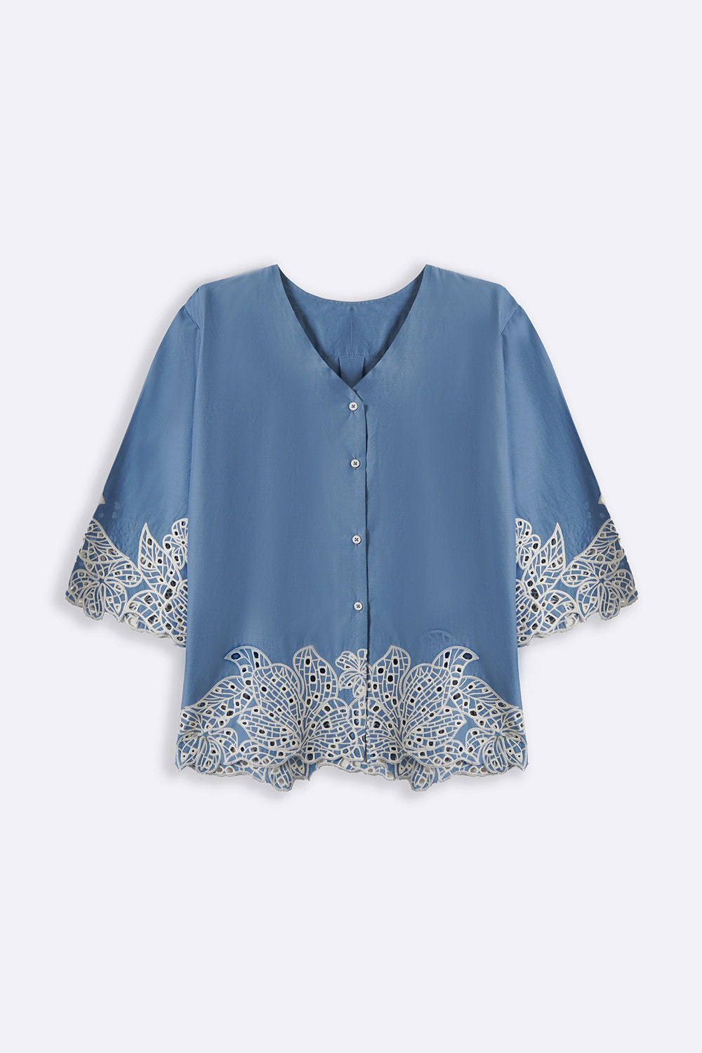 BLUE BLUE SAKURA BRODERIE SHIRT